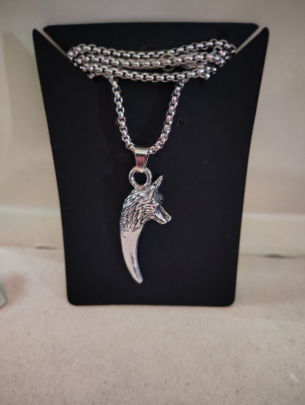 🦁 NEW Silver Roaring Lion Head Fang Pendant Necklace 🦁